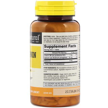 褪黑激素, 睡眠: Mason Natural, Melatonin, 5 mg, 300 Tablets