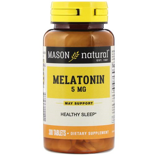 Mason Natural, Melatonin, 5 mg, 300 Tablets Review