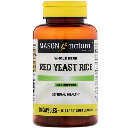 Mason Natural, Red Yeast Rice, 60 Capsules Review