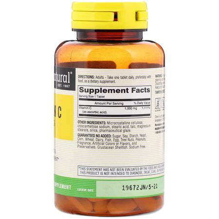 流感, 咳嗽: Mason Natural, Vitamin C, 1000 mg, 100 Tablets