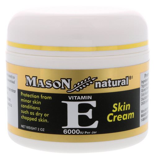 Mason Natural, Vitamin E, Skin Cream, 6000 IU, 2 oz Review