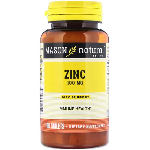 Mason Natural, Zinc, 100 mg, 100 Tablets Review