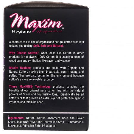 三角褲, 女性衛生: Maxim Hygiene Products, Ultra Thin Panty Liners, Natural Silver MaxION Technology, Lite, 24 Panty Liners