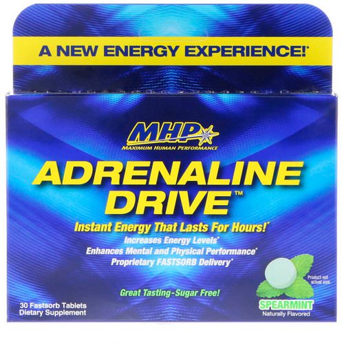MHP, Adrenaline Drive, Spearmint, 30 Fastsorb Tablets Review