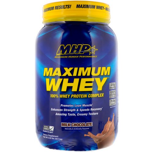 MHP, Maximum Whey, Milk Chocolate, 2.02 lbs (917.5 g) Review