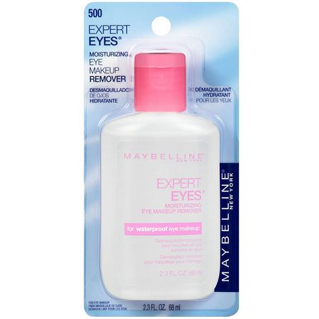 濕巾, 卸妝水: Maybelline, Expert Eyes, Moisturizing Eye Makeup Remover, 2.3 fl oz (68 ml)