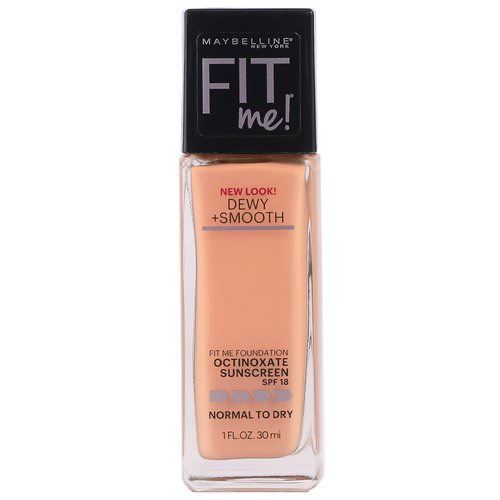 Maybelline, Fit Me, Dewy + Smooth Foundation, 315 Soft Honey, 1 fl oz (30 ml) Review