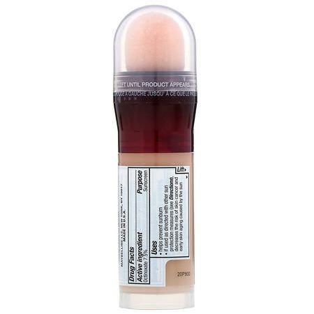 遮瑕膏, 臉部: Maybelline, Instant Age Rewind, Eraser Treatment Makeup, 190 Nude, 0.68 fl oz (20 ml)