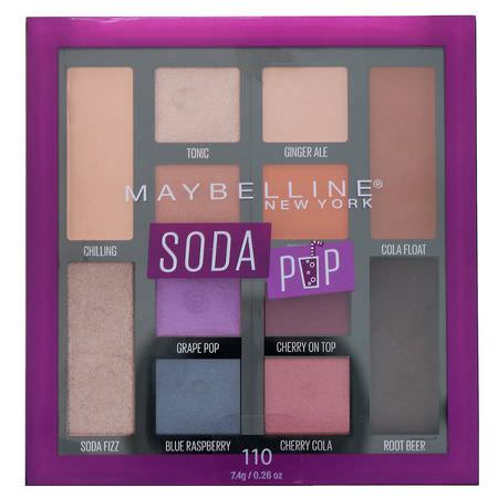 化妝禮品, 眼影: Maybelline, Soda Pop Eyeshadow Palette 110, 0.26 oz (7.4 g)