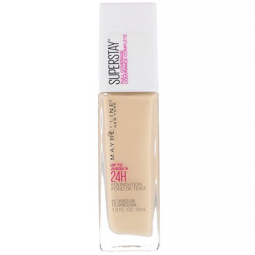 Maybelline, Super Stay, Full Coverage Foundation, 110 Porcelain, 1 fl oz (30 ml) Review