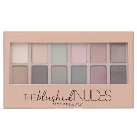 化妝禮品, 眼影: Maybelline, The Blushed Nudes Eyeshadow Palette, 0.34 oz (9.6 g)