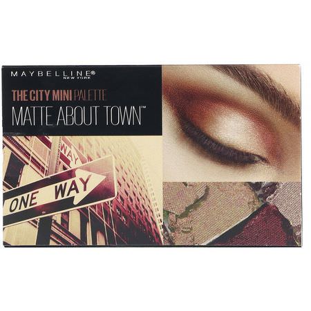 化妝禮品, 眼影: Maybelline, The City Mini Eyeshadow Palette, 480 Matte About Town, 0.14 oz