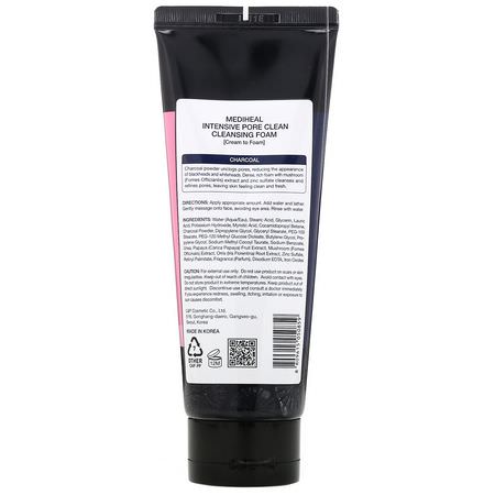 木炭或活性炭, K-美容清潔: Mediheal, Intensive Pore Clean Cleansing Foam, 5 fl oz (150 ml)