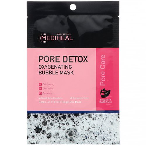 Mediheal, Pore Detox, Oxygenating Bubble Mask, 1 Sheet, 0.60 fl oz (18 ml) Review