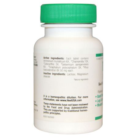 止痛, 急救: MediNatura, BHI, Back, Pain Relief, 100 Tablets