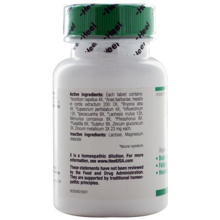 順勢療法, 草藥: MediNatura, BHI Flu +, 100 Tablets