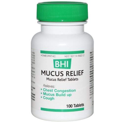MediNatura, BHI, Mucus Relief, 100 Tablets Review