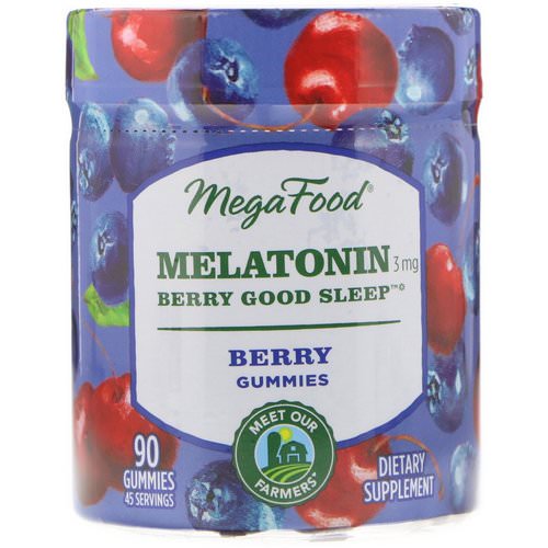 MegaFood, Melatonin, Berry Good Sleep, Berry, 3 mg, 90 Gummies Review