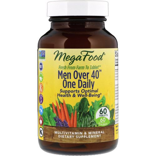 MegaFood, Men Over 40 One Daily, Iron Free Formula, 60 Tablets Review