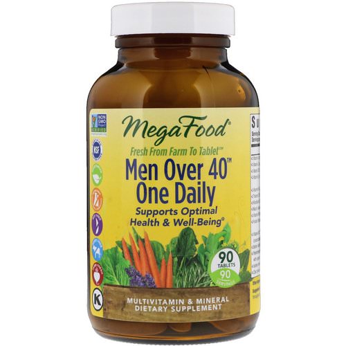 MegaFood, Men Over 40 One Daily, Iron Free Formula, 90 Tablets Review