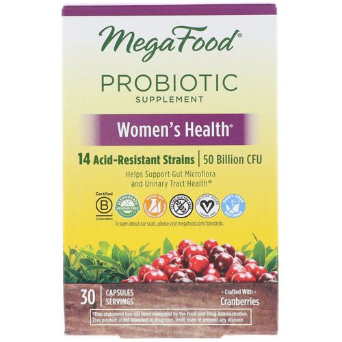 MegaFood, Probiotic Supplement, Women's Health, 30 Capsules Review