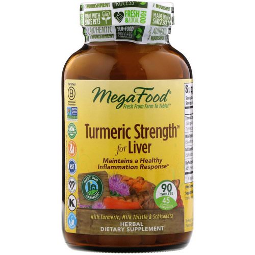 MegaFood, Turmeric Strength for Liver, 90 Tablets Review