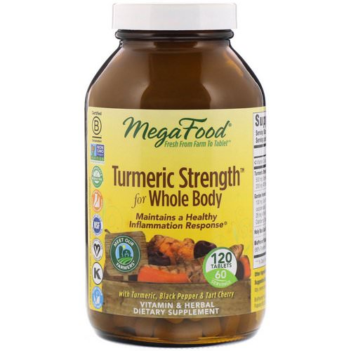 MegaFood, Turmeric Strength for Whole Body, 120 Tablets Review