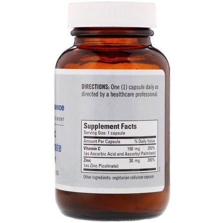 流感, 咳嗽: Metabolic Maintenance, Zinc Picolinate, 30 mg, 100 Capsules