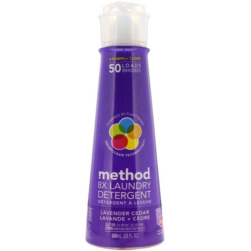 Method, 8X Laundry Detergent, Lavender Cedar, 20 fl oz (600 ml) Review