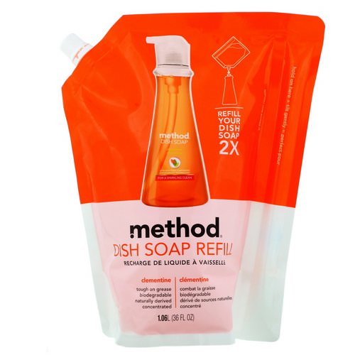 Method, Dish Soap Refill, Clementine, 36 fl oz (1.06 l) Review