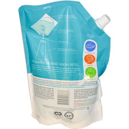 洗手液補充劑, 淋浴: Method, Foaming Hand Wash Refill, Waterfall, 28 fl oz (828 ml)