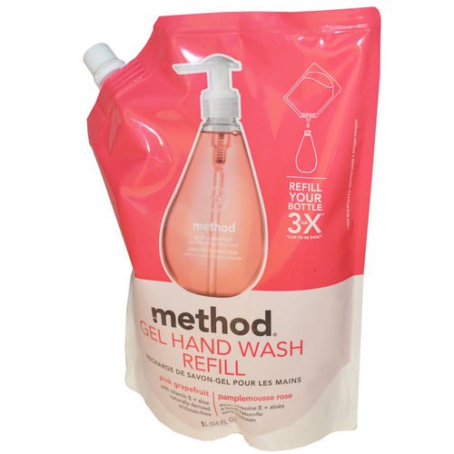 Method, Gel Hand Wash Refill, Pink Grapefruit, 34 fl oz (1 l) Review