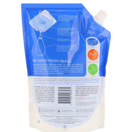 洗手液補充劑, 淋浴: Method, Gel Hand Wash Refill, Sea Minerals, 34 fl oz (1 l)