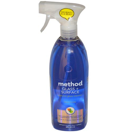 Method, Glass + Surface, Natural Glass Cleaner, Mint, 28 fl oz (828 ml) Review