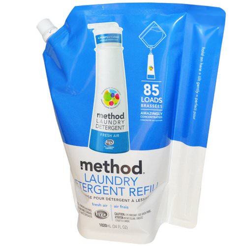 Method, Laundry Detergent Refill, 85 Loads, Fresh Air, 34 fl oz (1020 ml) Review