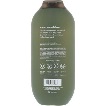 沐浴露, 男士沐浴露: Method, Men, Body Wash, Cedar + Cypress, 18 fl oz (532 ml)