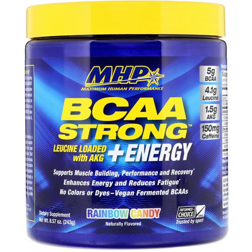 MHP, BCAA Strong + Energy, Rainbow Candy, 8.57 oz (243 g) Review