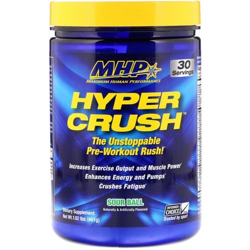 MHP, Hyper Crush, Pre-Workout, Sour Ball, 1.02 lbs (461 g) Review