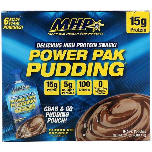 MHP, Power Pak Pudding, Chocolate Brownie, 6 Pouches, 4 oz (113.4 g) Review