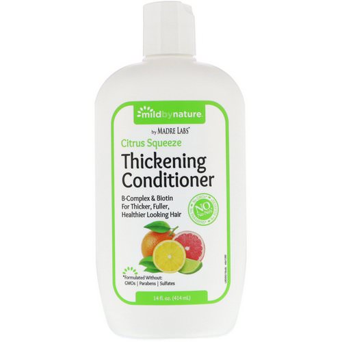 Mild By Nature, Thickening B-Complex + Biotin Conditioner by Madre Labs, No Sulfates, Citrus Squeeze, 14 fl oz (414 ml) Review