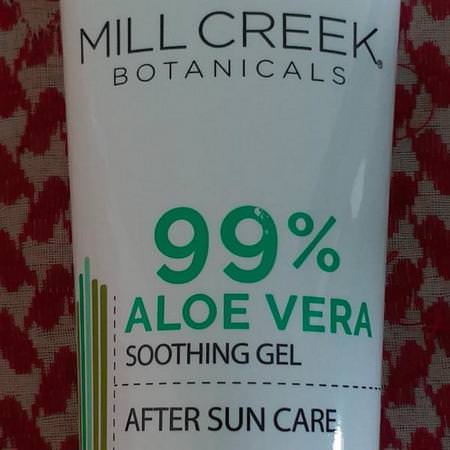 Mill Creek Botanicals Aloe Vera Skin Care Sunburn - 曬傷, 曬後護理, 蘆薈皮膚護理, 皮膚護理