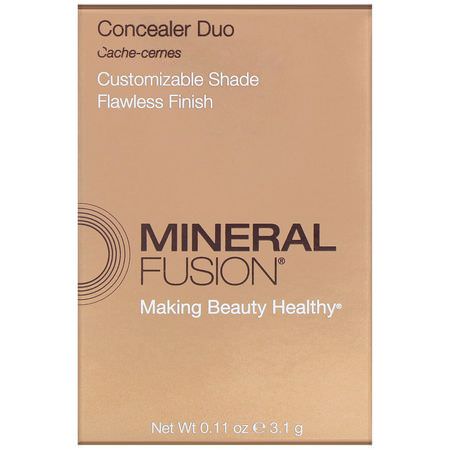 遮瑕, 臉部: Mineral Fusion, Concealer Duo, Neutral, 0.11 oz (3.1 g)