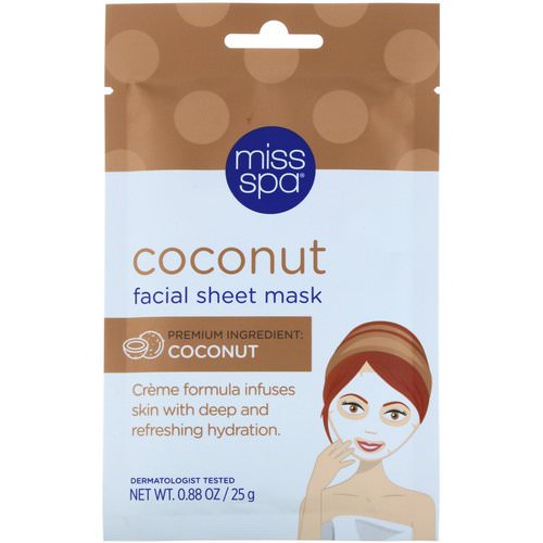 Miss Spa, Coconut Facial Sheet Mask, 1 Mask Review
