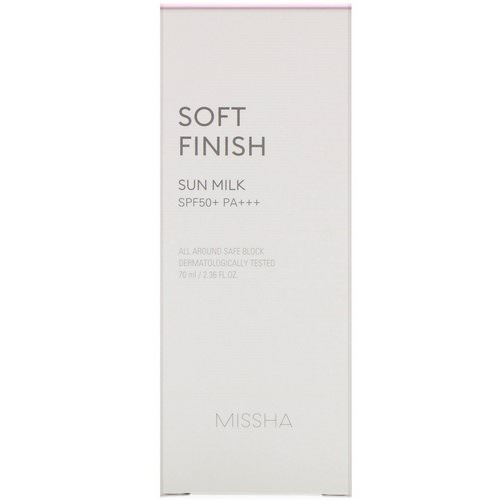 Missha, Soft Finish Sun Milk, SPF 50+ PA+++, 2.36 fl oz (70 ml) Review
