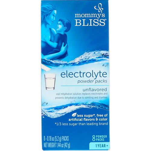 Mommy's Bliss, Electrolyte Powder Packs, Unflavored, 1 Year +, 8 Powder Packs, 0.18 oz (5.2 g) Each Review