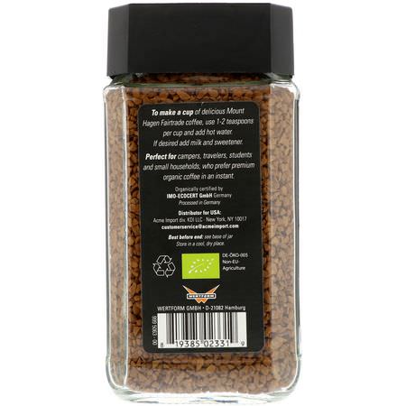 速溶咖啡: Mount Hagen, Organic Fairtrade Coffee, Instant, 3.53 oz (100 g)