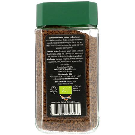 速溶咖啡: Mount Hagen, Organic Fairtrade Coffee, Instant, Decaffeinated, 3.53 oz (100 g)