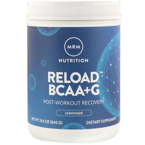 MRM, Reload BCAA + G, Post-Workout Recovery, Lemonade, 29.6 oz (840 g) Review