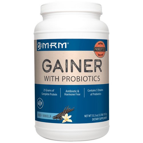 MRM, Gainer With Probiotics, Rich Vanilla, 3.3 lbs (1512 g) Review