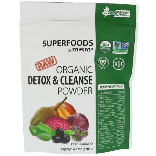 MRM, Organic Detox & Cleanse Powder, Peach Mango, 4.2 oz (120 g) Review